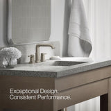 Kohler Envelu Brushed Nickel Modern Widespread Bathroom Sink Faucet 8 in.