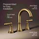 Kohler Facile Brass Traditional Widespread Bathroom Sink Faucet 8 in.