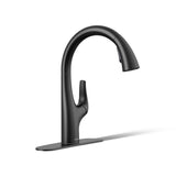 Sterling Tena One Handle Matte Black Pull-Down Kitchen Faucet