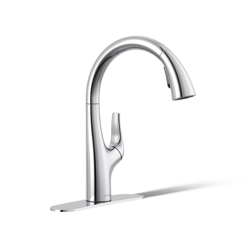 Sterling Tena One Handle Polished Chrome Pull-Down Kitchen Faucet