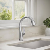 Sterling Tena One Handle Polished Chrome Pull-Down Kitchen Faucet