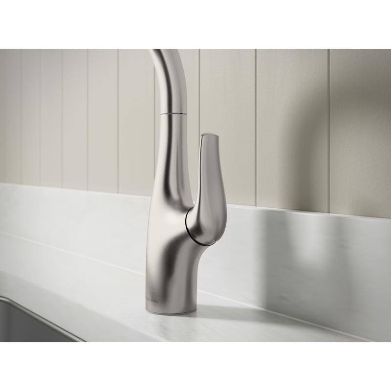Sterling Tena One Handle Vibrant Stainless Pull-Down Kitchen Faucet