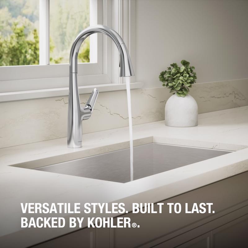 Sterling Fiume One Handle Polished Chrome Pull-Down Kitchen Faucet