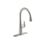 Sterling Fiume One Handle Vibrant Stainless Pull-Down Kitchen Faucet