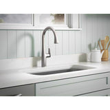 Sterling Fiume One Handle Vibrant Stainless Pull-Down Kitchen Faucet