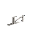 Sterling Valton One Handle Vibrant Stainless Kitchen Faucet Side Sprayer Included