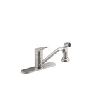 Sterling Valton One Handle Vibrant Stainless Kitchen Faucet Side Sprayer Included