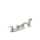 Sterling Passera Two Handle Stainless Steel Kitchen Faucet Side Sprayer Included