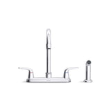 Sterling Passera Two Handle Polished Chrome Kitchen Faucet Side Sprayer Included