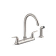 Sterling Passera Two Handle Vibrant Stainless Kitchen Faucet Side Sprayer Included