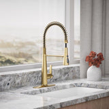 Kohler Leste One Handle Vibrant Brushed Moderne Brass Pull-Down Kitchen Faucet