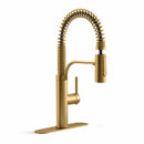 Kohler Kankone One Handle Vibrant Brushed Moderne Brass Pull-Down Kitchen Faucet
