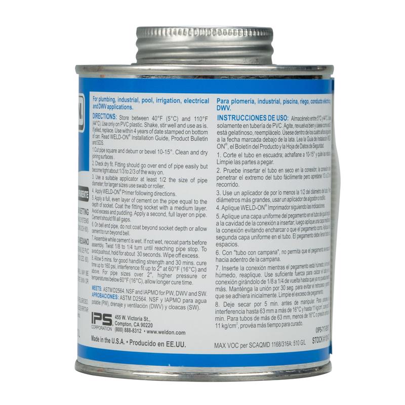 Weld-On 717 Clear Cement For PVC 16 fl. oz.