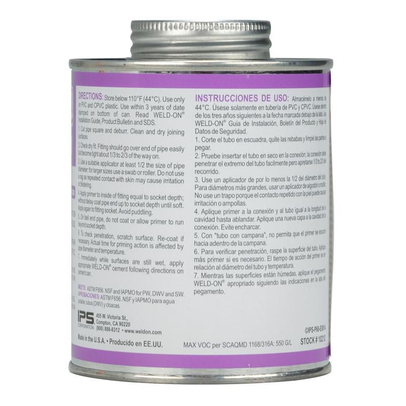 Weld-On P-68 Purple Primer For CPVC/PVC 16 fl. oz.