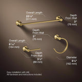 Kohler Sivaro Brushed Accessory Kit 18 in. L Metal
