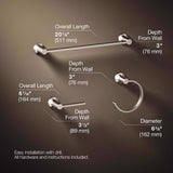 Kohler Sivaro Brushed Nickel Silver Accessory Kit 18 in. L Metal