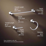 Kohler Sivaro Polished Chrome Silver Accessory Kit 18 in. L Metal