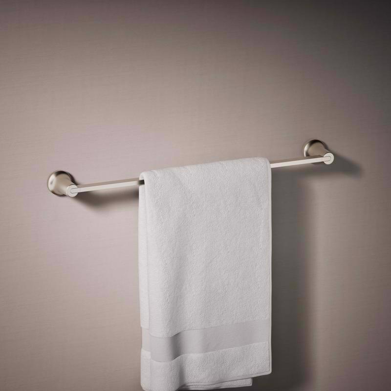 Kohler Sivaro Brushed Nickel Silver Towel Bar 24 in. L Metal