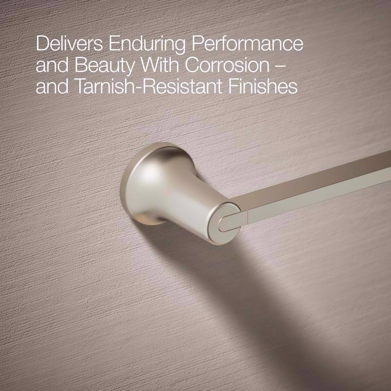 Kohler Sivaro Brushed Nickel Silver Towel Bar 24 in. L Metal