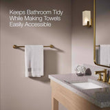Kohler Facile Brushed Gold Towel Bar 24 in. L Metal