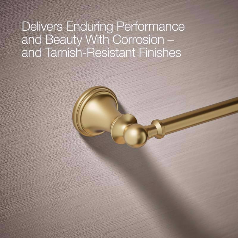 Kohler Facile Brushed Gold Towel Bar 24 in. L Metal