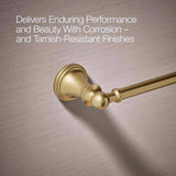 Kohler Facile Brushed Gold Towel Bar 24 in. L Metal