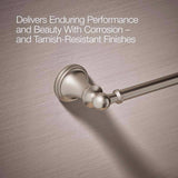 Kohler Facile Brushed Nickel Silver Towel Bar 24 in. L Metal