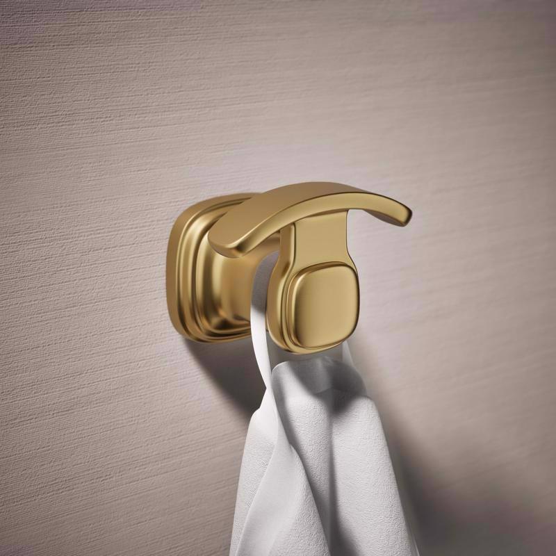 Kohler Envelu 2.3 in. H X 3.15 in. W X 2.95 in. L Brushed Gold Robe Hook
