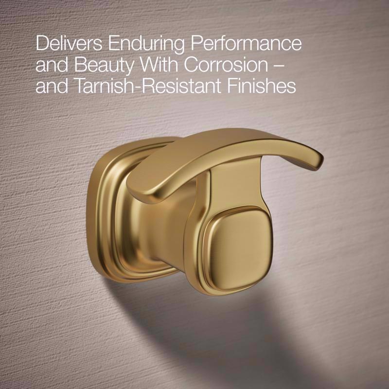Kohler Envelu 2.3 in. H X 3.15 in. W X 2.95 in. L Brushed Gold Robe Hook