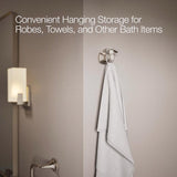 Kohler Envelu 2.3 in. H X 3.15 in. W X 2.95 in. L Brushed Nickel Silver Robe Hook