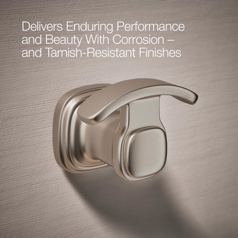 Kohler Envelu 2.3 in. H X 3.15 in. W X 2.95 in. L Brushed Nickel Silver Robe Hook