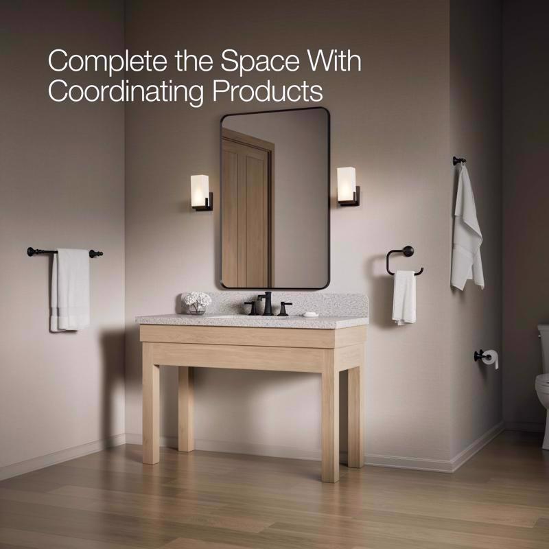 Kohler Facile 2.18 in. H X 2.8 in. W X 2.72 in. L Matte Black Robe Hook