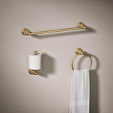 Kohler Facile Brushed Gold Bathroom Hardware Kit Metal