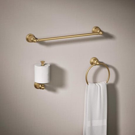 Kohler Facile Brushed Gold Bathroom Hardware Kit Metal