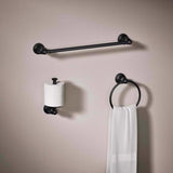 Kohler Facile Matte Black Bathroom Hardware Kit Metal