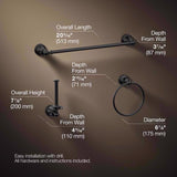 Kohler Facile Matte Black Bathroom Hardware Kit Metal