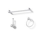 Kohler Facile Polished Chrome Silver Bathroom Hardware Kit Metal