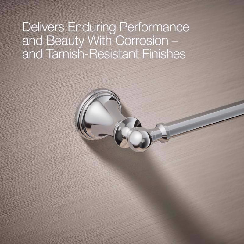 Kohler Facile Polished Chrome Silver Bathroom Hardware Kit Metal