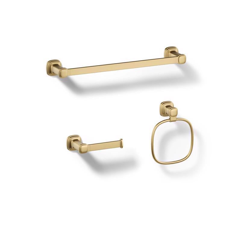 Kohler Envelu Brushed Gold Bathroom Hardware Kit Metal