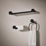 Kohler Envelu Matte Black Bathroom Hardware Kit Metal