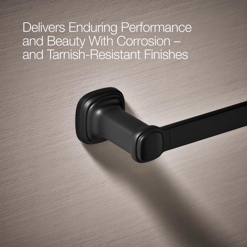 Kohler Envelu Matte Black Bathroom Hardware Kit Metal