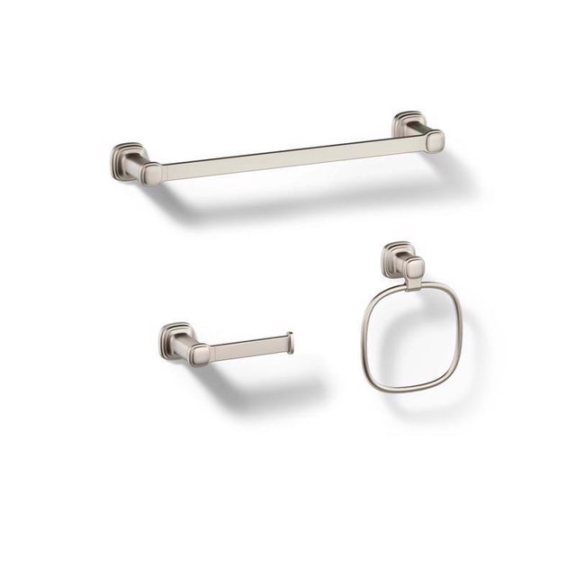 Kohler Envelu Brushed Nickel Silver Bathroom Hardware Kit Metal