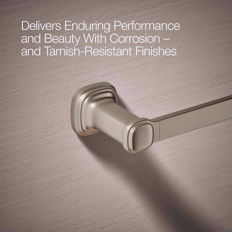 Kohler Envelu Brushed Nickel Silver Bathroom Hardware Kit Metal