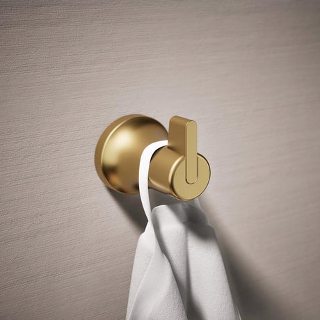 Kohler Sivaro 2.42 in. H X 2.08 in. W X 2.5 in. L Brushed Gold Robe Hook
