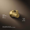 Kohler Sivaro 2.42 in. H X 2.08 in. W X 2.5 in. L Brushed Gold Robe Hook