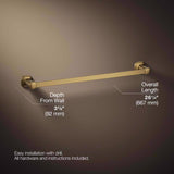Kohler Envelu Brushed Gold Towel Bar 24 in. L Metal
