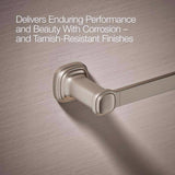Kohler Envelu Brushed Nickel Silver Towel Bar 24 in. L Metal