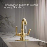 Kohler Facile Brass Traditional Centerset Bathroom Sink Faucet 4 in.