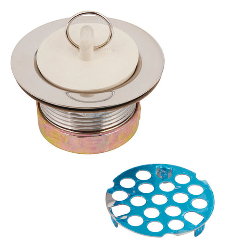 Ace 2-1/2 in. D Polished Chrome Stainless Steel Sink Strainer Silver