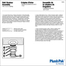 Ace 2-1/2 in. D Polished Chrome Stainless Steel Sink Strainer Silver